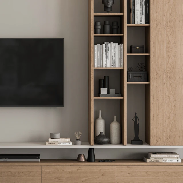 TV Wall White and Wood - Set 69 — Descargar