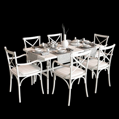 DINETTE WOODEN PROVENCE — Ver 2