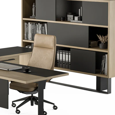 Manager Desk Set - Office Furniture 359 — Ver 2