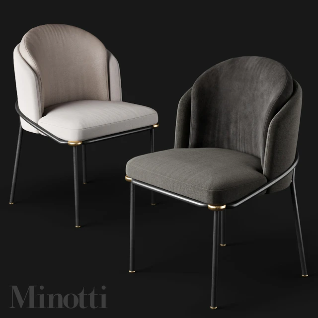 Dining chairs Minotti Fil noir — Descargar