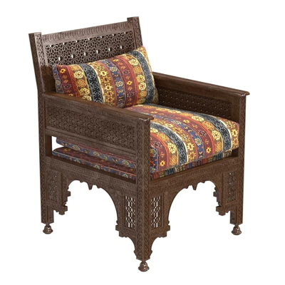 Syrian Inlaid Wooden Chair — Вид 1