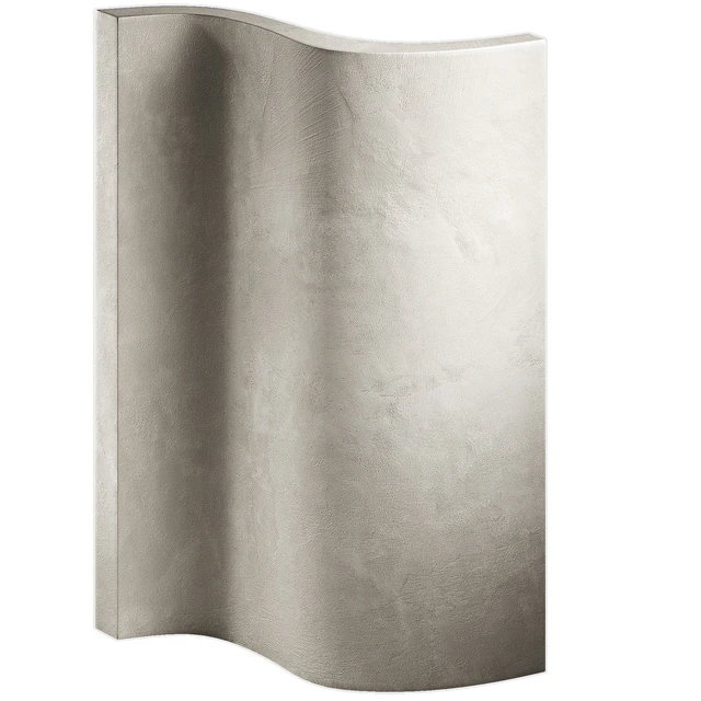 Wavy shelves 3. Rack shelving with decor. Corner wall partitions with niche. — Descargar