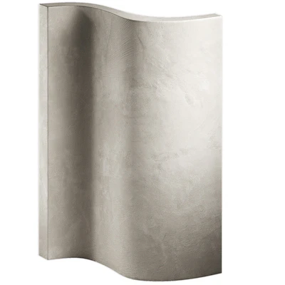 Wavy shelves 3. Rack shelving with decor. Corner wall partitions with niche. — Ver 2