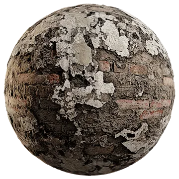 damaged brick wall plaster 002 — Скачать