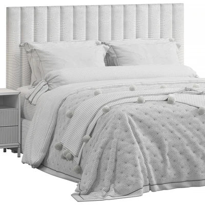 Kennedy  Queen Tufted Headboard Bed — Вид 3
