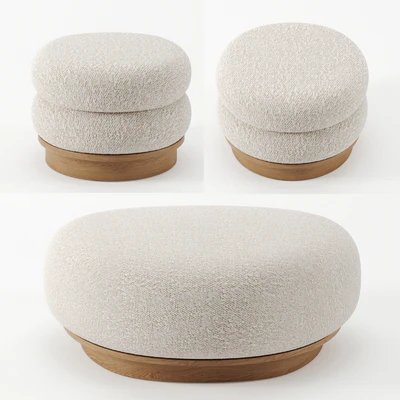 Split ottomann and pouf by Emmanuelle Simon — Ver 1