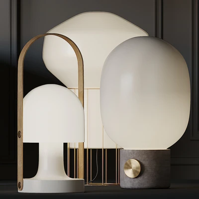 JWDA Concrete, FollowMe Rechargeable and Aerostat Table Lamps — Ver 1
