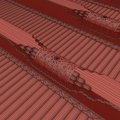 Uzbek carved beam — Ver 4