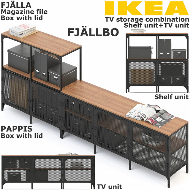 FJALLBO (ФЬЕЛЛЬБО) TV STORAGE COMBINATION — Скачать