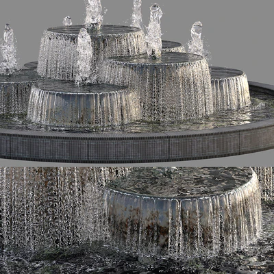 Circular  Pond with Fountains — Вид 2