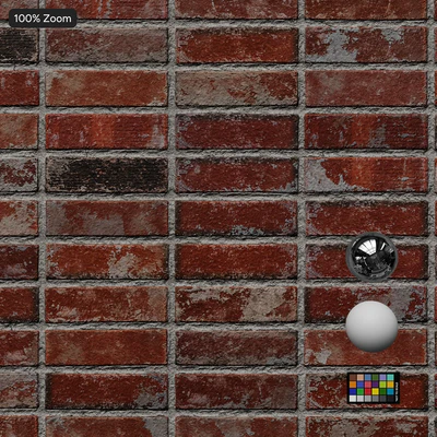stack bond reclaimed brick wall texture — View 2