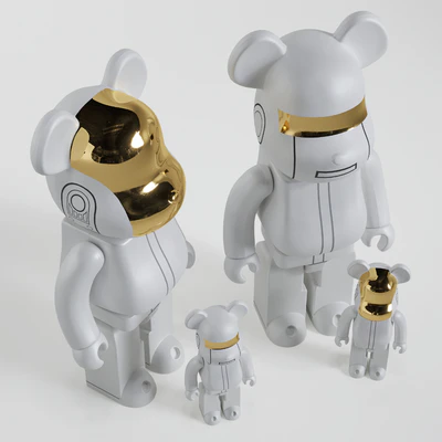 Bearbrick / Daft Punk White Suit — Ver 4