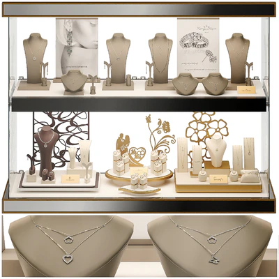 Jewelry showcase for a store. Jewelry stand. Display — Ver 1