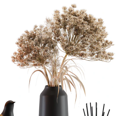 Decorative Set Lampshade with Dried Plants — Ver 3