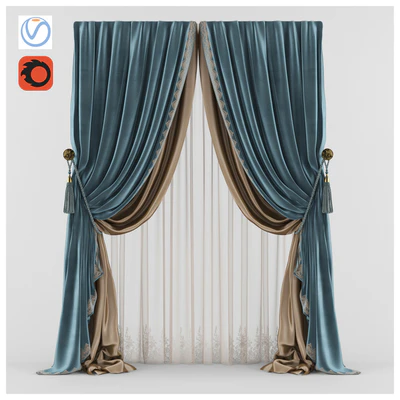 The curtain 3 blue — Ver 1