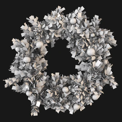Christmas wreath with toys and pine cones — Ver 4