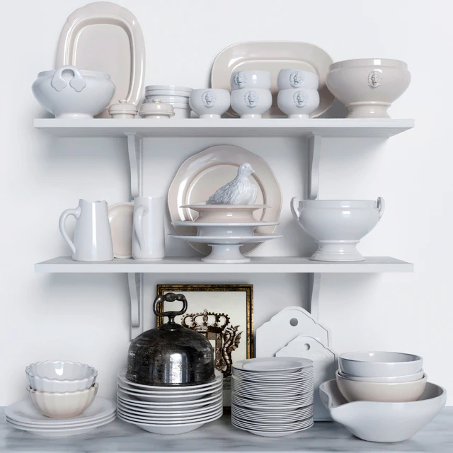 Set of dishes. Service — Descargar