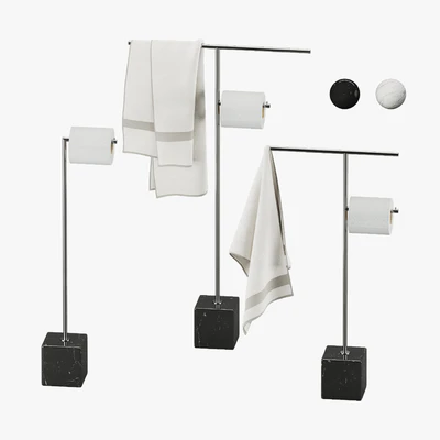 Antonio Lupi BIVIO towel holder, paper roll — Ver 1