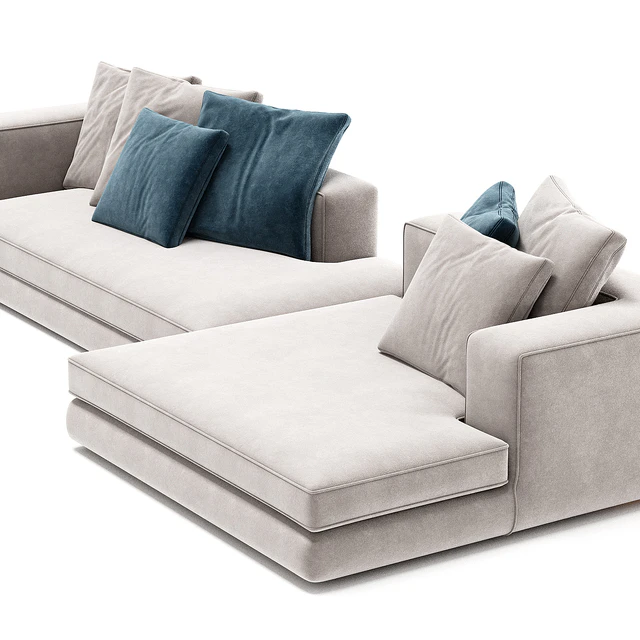 ARBITER Sofa with chaise longue By Maxalto — Descargar