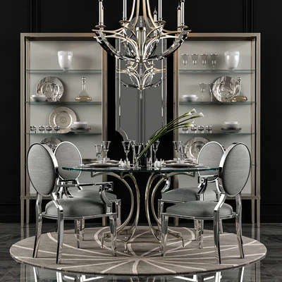 Miramont Round Dining Table (Bernhardt) — Ver 1