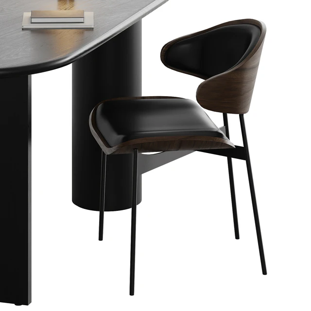 Рабочее место 021 LUZ Leather chair стул by more Стол Audo Copenhage by Fred Rigby Studio — Скачать