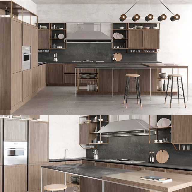 Snaidero Frame olmo tuscan kitchen — Скачать