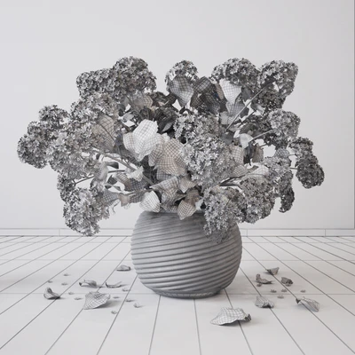 Petals flower vase golden — Вид 3