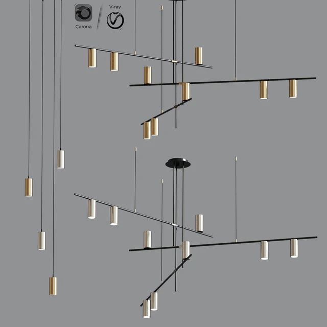 Mid Century Modern Suspension Chandelier Collection — Скачать