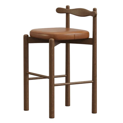 Counter Stool UCA, Dark Brown Wood — Вид 2