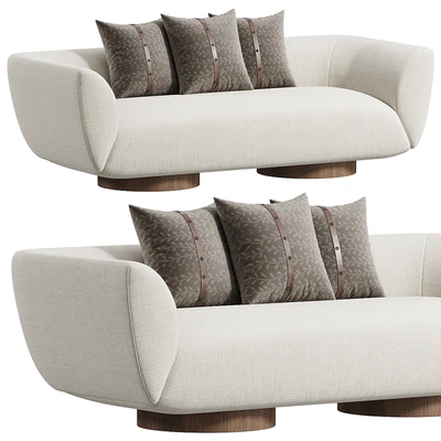 Wooden Pedestal Sofa — Ver 1