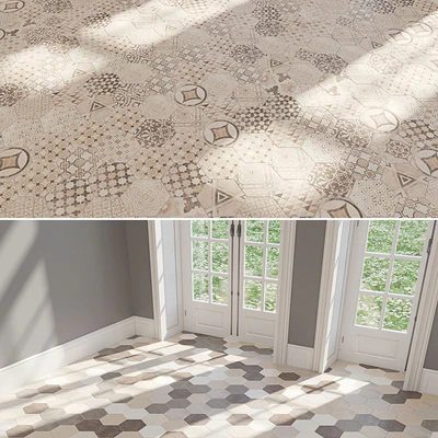 EQUIPE Hexatile/Cement/Garden Grey/Garden Sand/Black/Grey/Mink/Mud/Sand/White — Вид 2