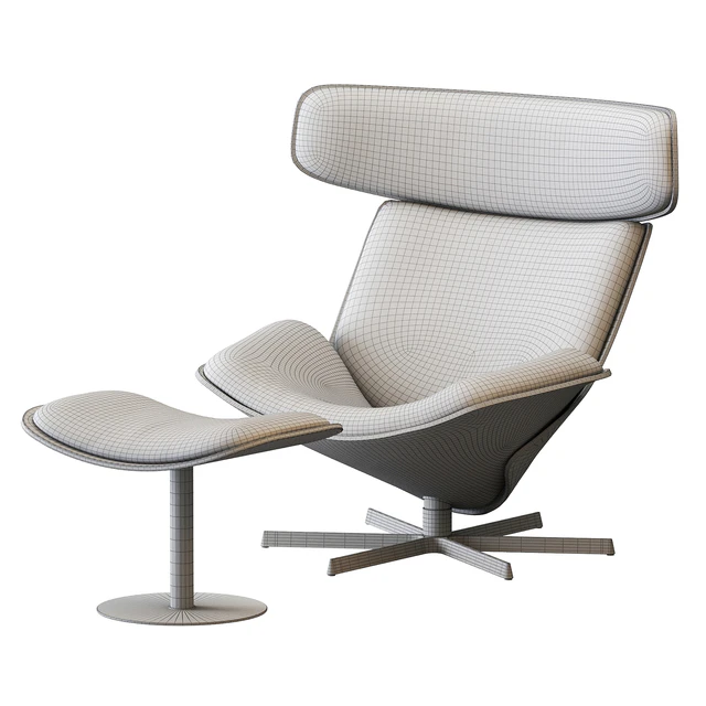 Almora B&B Italia Armchair and Footrest — Скачать