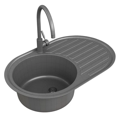 Мойка Fabiano Arc Black И Смеситель Fabiano Fkm Set — Вид 2
