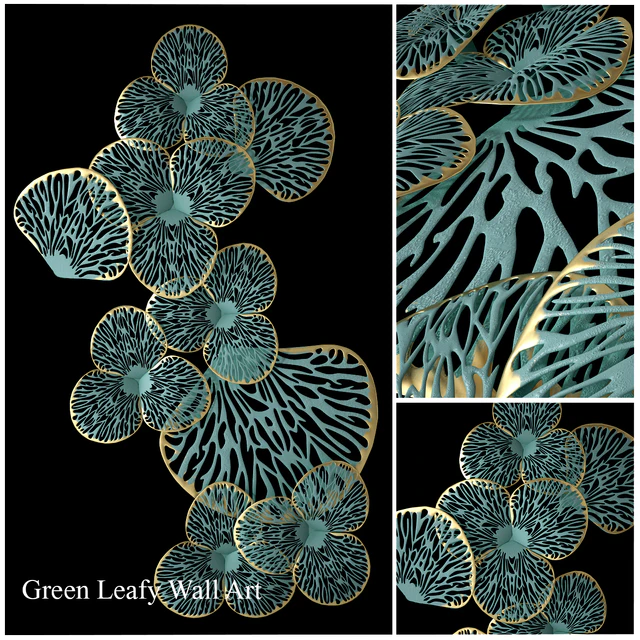 Green Leafy Wall Art — Скачать