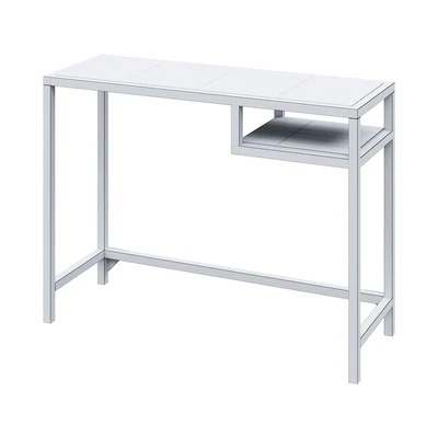 Desk VITTSJÖ VITTSJÖ Desk for laptop, black-brown/glass 100x36 cm — Ver 2