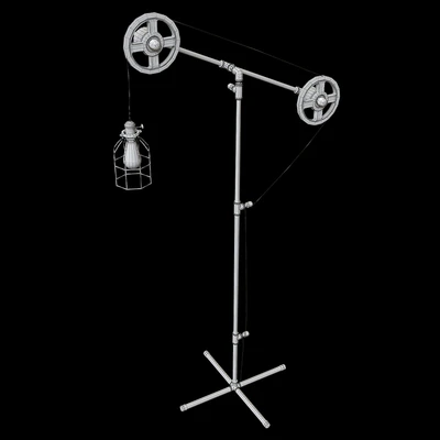 West Ninth Vintage Pulley Wheel Floor Lamp — Ver 2