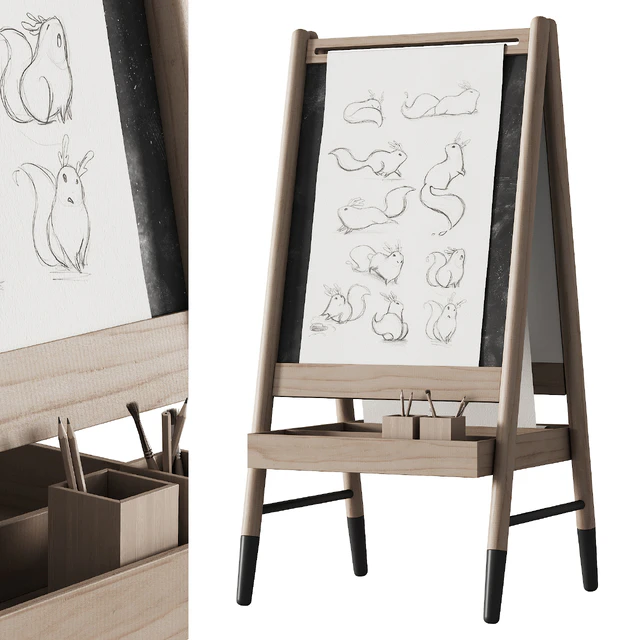390 CB2 Wooden Kids Art Easel by Crate&kids 01 — Скачать