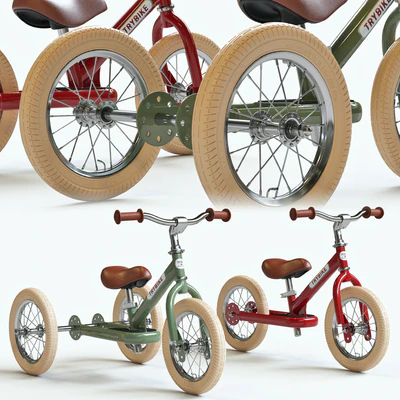 Trybike Tricycle et draisienne Acier 2-en-1 Vintage Bleu pétrole — Вид 1