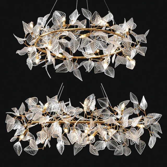 Glazed Leaves Led Chandeliers — Descargar