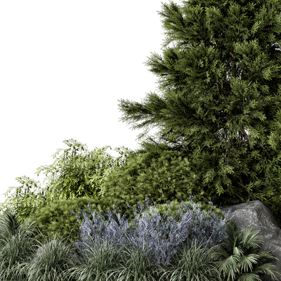 Outdoor Garden Set Bush and Tree - Garden Set 946 — Ver 3