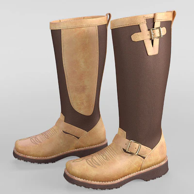 WOMEN'S 15" TAN RODEO SNAKE BOOTS — Вид 1