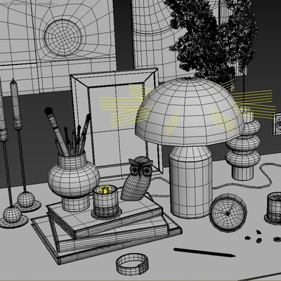 Decorative set with plaster panels — Ver 4