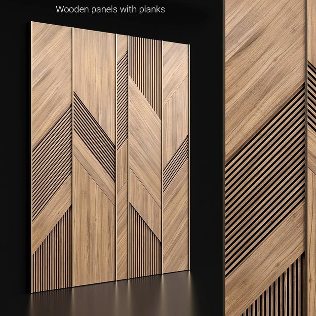 Wooden panels with planks — Descargar