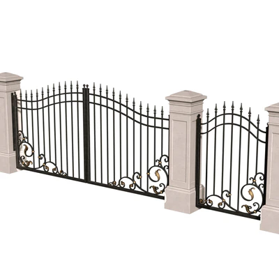 Кованые ворота в классическом стиле.Entrance Driveway Iron Gates Fence — Вид 2