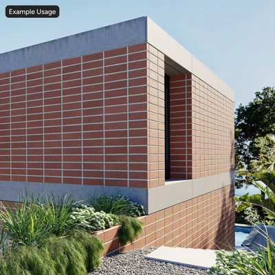 dragfaced stack bond brick wall texture red — Вид 2