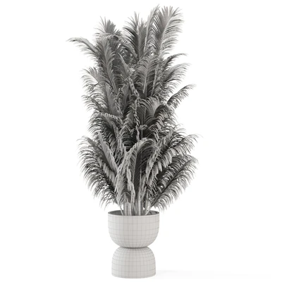 Indoor Plants  in rusty Concrete Pot - Set 352 — Вид 3