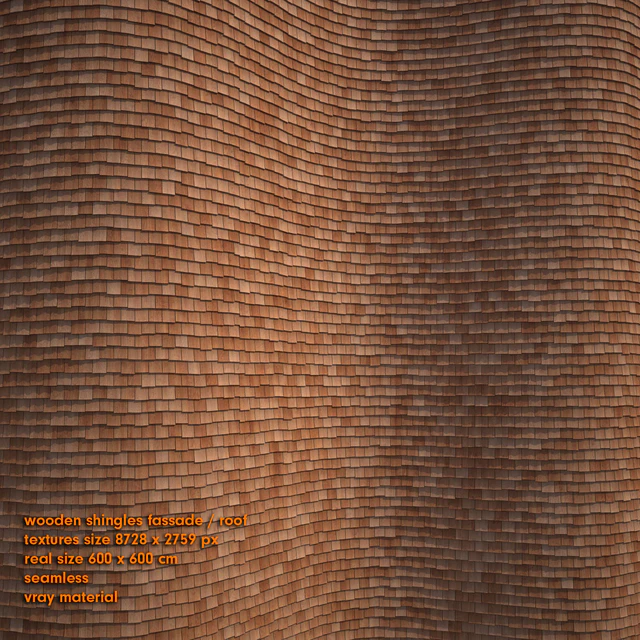 Shingles wooden façade / roof — Descargar