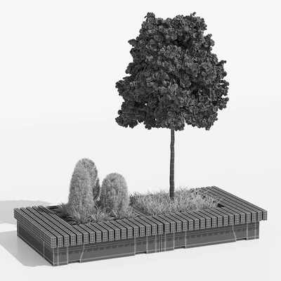 Big green benches tree — Вид 2