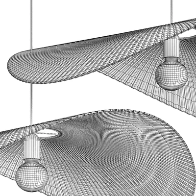 Straw Fabric Pendant Light 80 — Ver 2