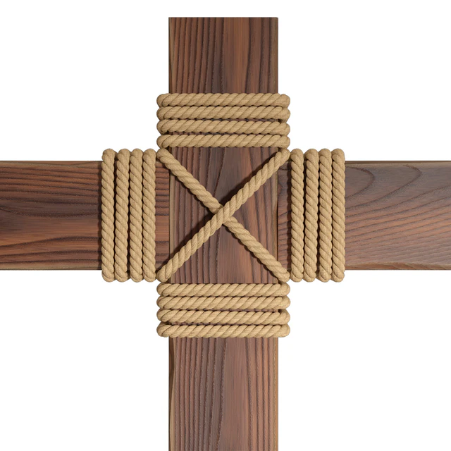 Wooden beams with rope — Descargar